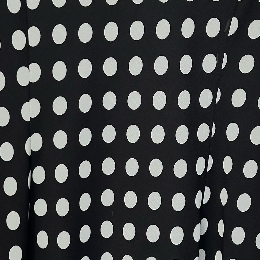DANA KAY Women’s Sleeveless Maxi Dress Black White PolkaDot Chiffon Overlay 18W - Picture 5 of 12